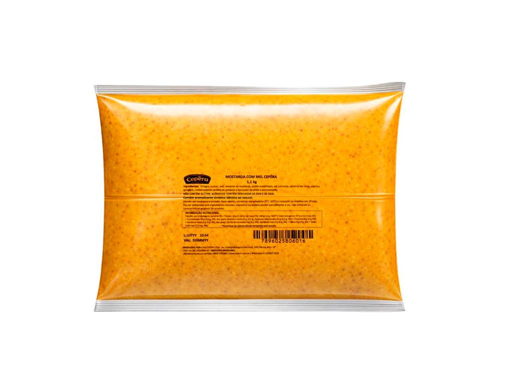MOSTARDA COM MEL CEPÊRA 1,1 KG (CX 6 BAG)
